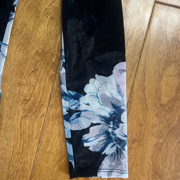 Vintage Charlotte Russe Y2K Floral Wrap Mini Dress M Black Whimsigoth 90’s - Picture 7 of 10